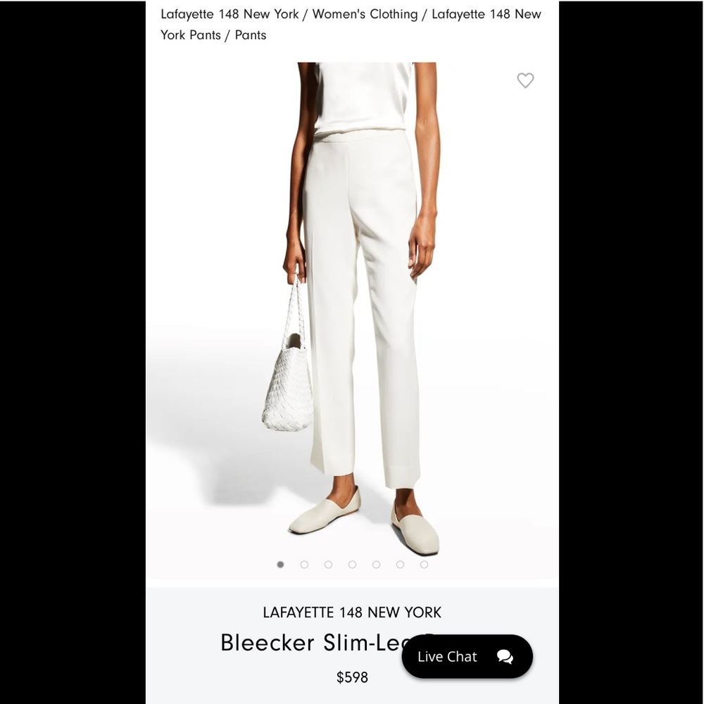 You can feel the quality in these pants. If you wear Lafayette you know